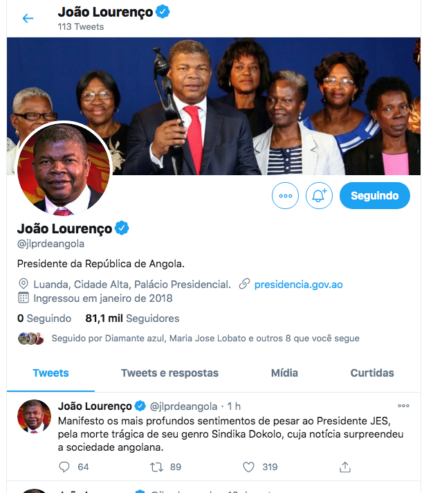 J Lo lamenta morte do genro do Presidente JES 